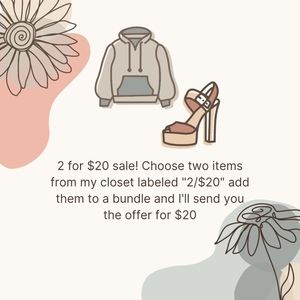 2/$20 Closet Clear Out sale